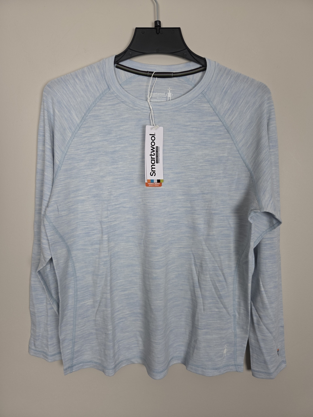 Smartwool Classic Thermal Merino Baselayer Crew Long Sleeve Shirt Blue 1X  Women
